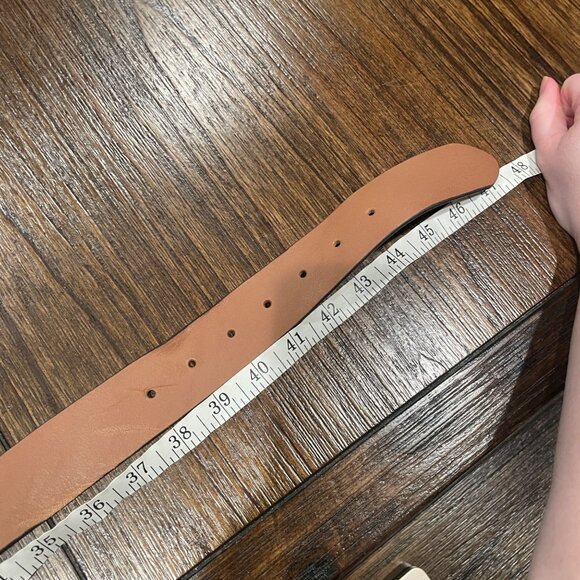 NWT Flawed J.Crew Women's XL Oval Buckle Belt Italian Leather Rich Toffee Brown - Picture 12 of 16
